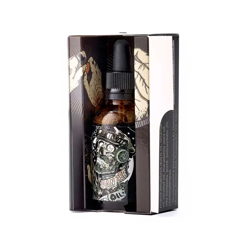 Panzer beard oil by Scissor Hands with styling control and hair protection.