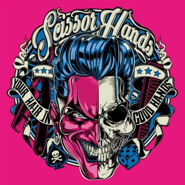 Scissor Hands brand logo for men's hair and beard grooming products.