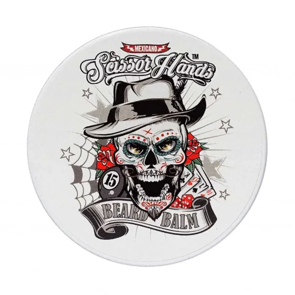 Mexicano Scissor Hands beard balm — nourishment, softness, and beard care.