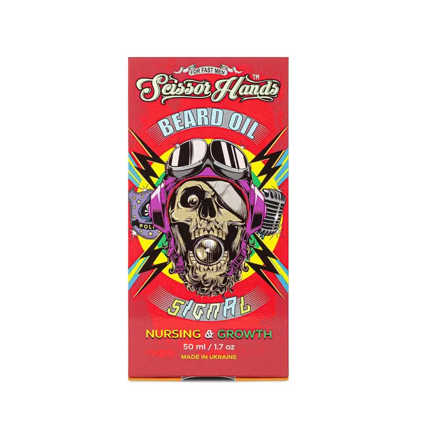 Signal moisturizing beard oil by Scissor Hands in a dropper bottle — hydration and beard care.