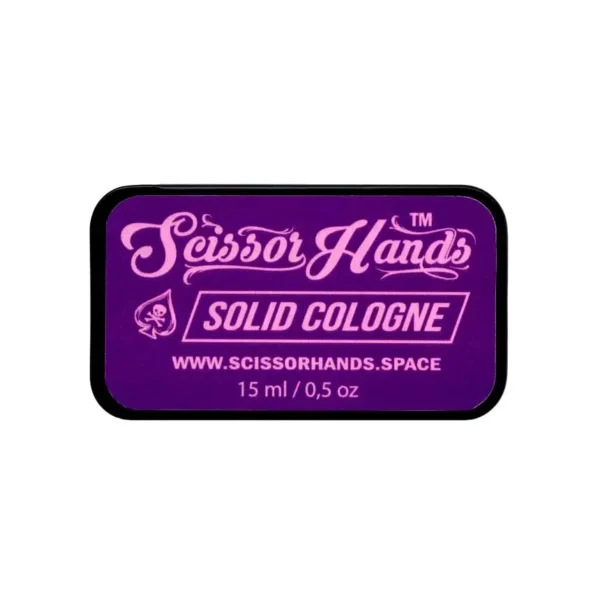 Purple solid cologne by Scissor Hands with notes of grapefruit, grape, and mint.