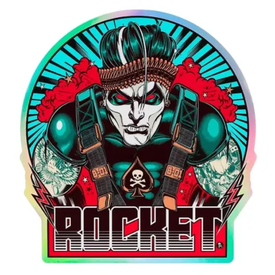 Rocket sticker by Scissor Hands.